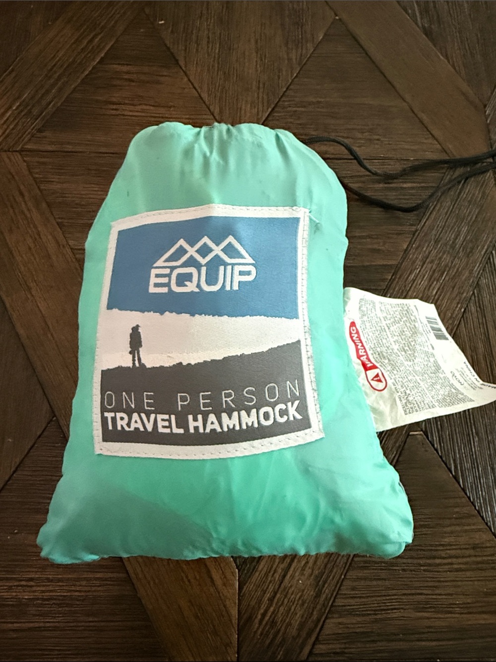 Equip One Person Travel Hammock Mint Green 400 lb Portable Nylon w/ Straps & Car